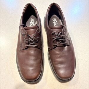 SAS Ambassador Mens Oxford 10.5M Brown Leather Tripad Comfort Shoes Made In USA